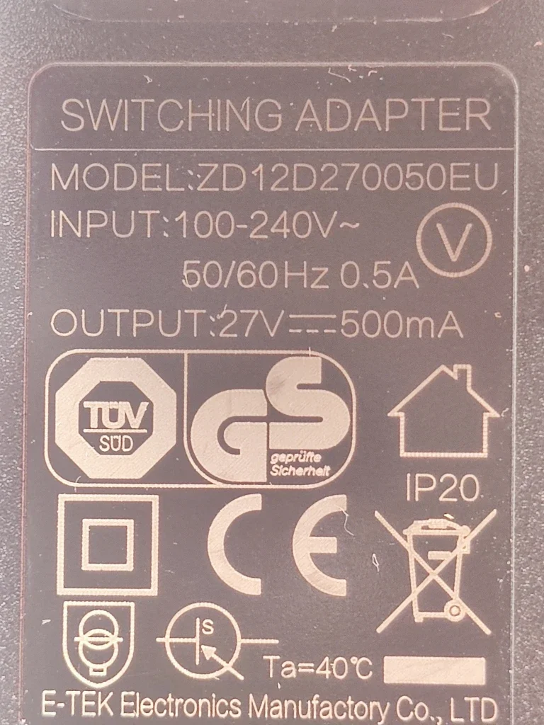 ZD12D 270050 Зарядное устройство с адаптером ЕС для пылесоса Deerma Supor Gtech VC10 27 В 500 мА