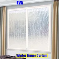 Big Size Winter Window Curtain For Heating Home Bedroom Living Room Zipper Design Sealed Insulation Film