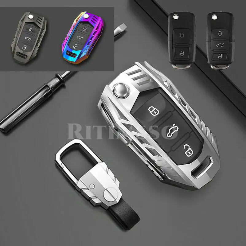 

Alloy Car Key Case Key Full Cover Protection Shell Bag for VW Volkswagen Polo Tiguan Passat Golf Jetta Lavida Skoda Octavia