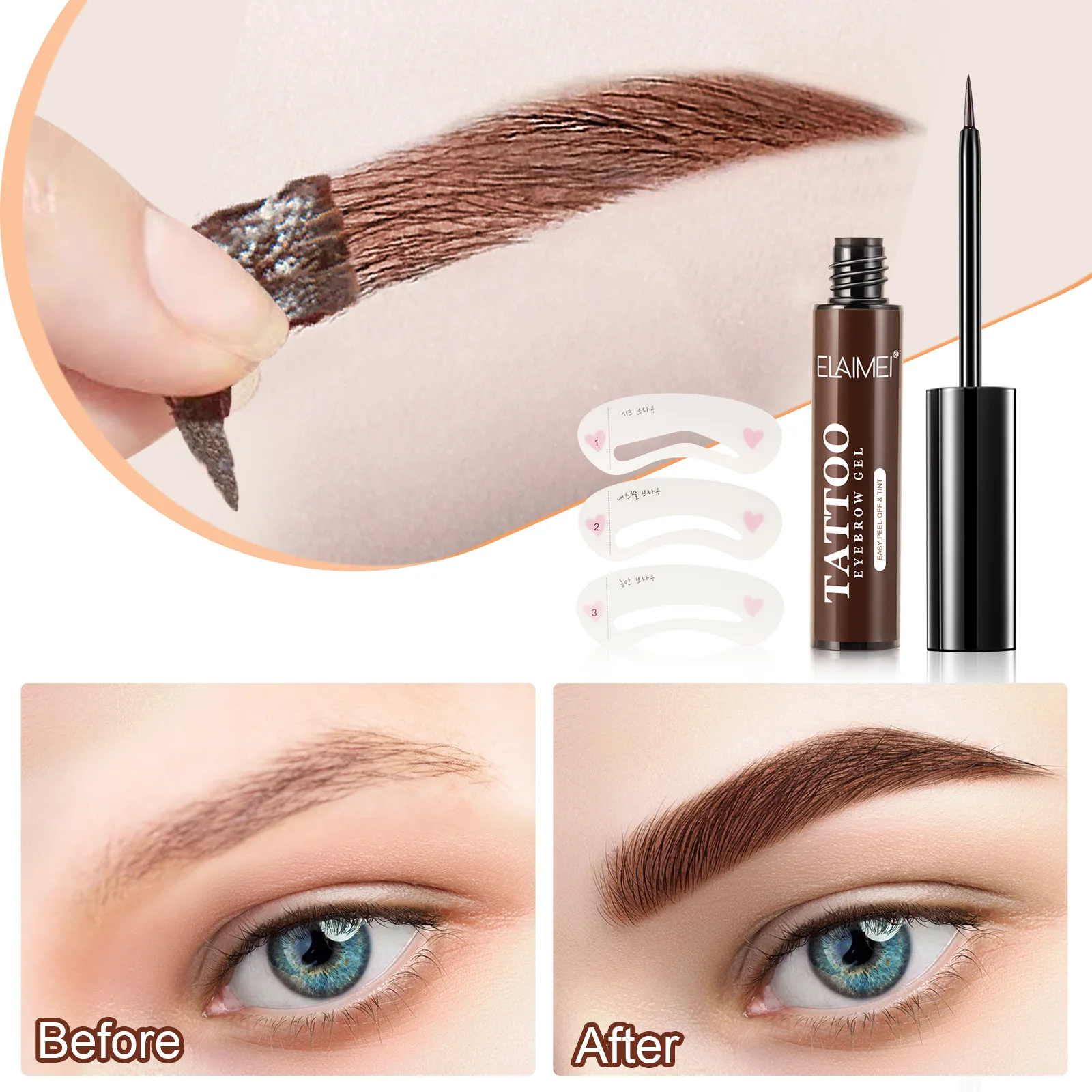 

Tear Off Eyebrow Cream To Create A Three-Dimensional Natural Eyebrow Shape Waterproof Makeup Not Easy To Fade Smooth Color