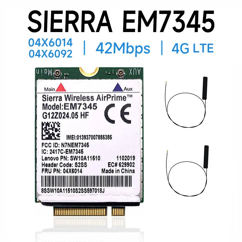 Lenovo ThinkPad EM7345 4G LTE Mobile Broadband 4G CARD WWAN EM7345 Module 04X601904X6014 For X240 T440 T440P X250 T450 LTE 4G