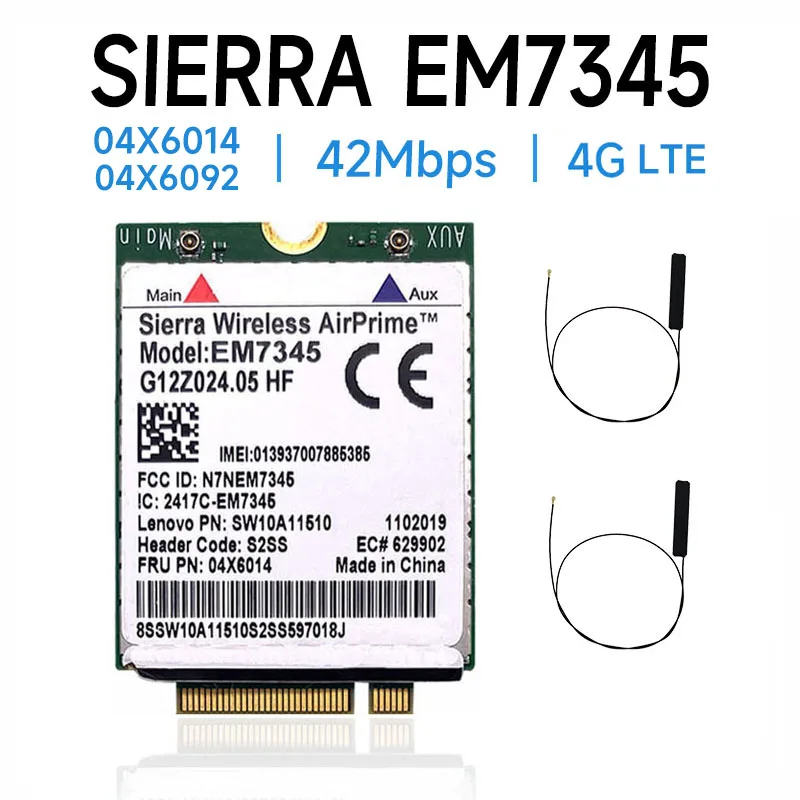 Lenovo-thinkpad Em7345 4g Lte Cartão de Banda Larga Móvel Módulo Wwan Em7345 04x601904x6014 X240 T440 T440p X250 T450 Lte 4g