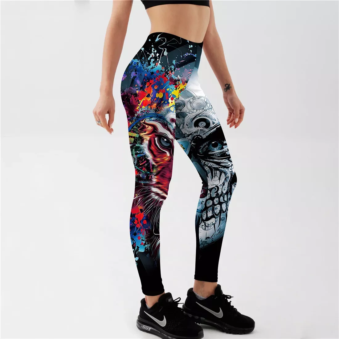 

Леггинсы с высокой талией и эффектом пуш-ап, с принтом