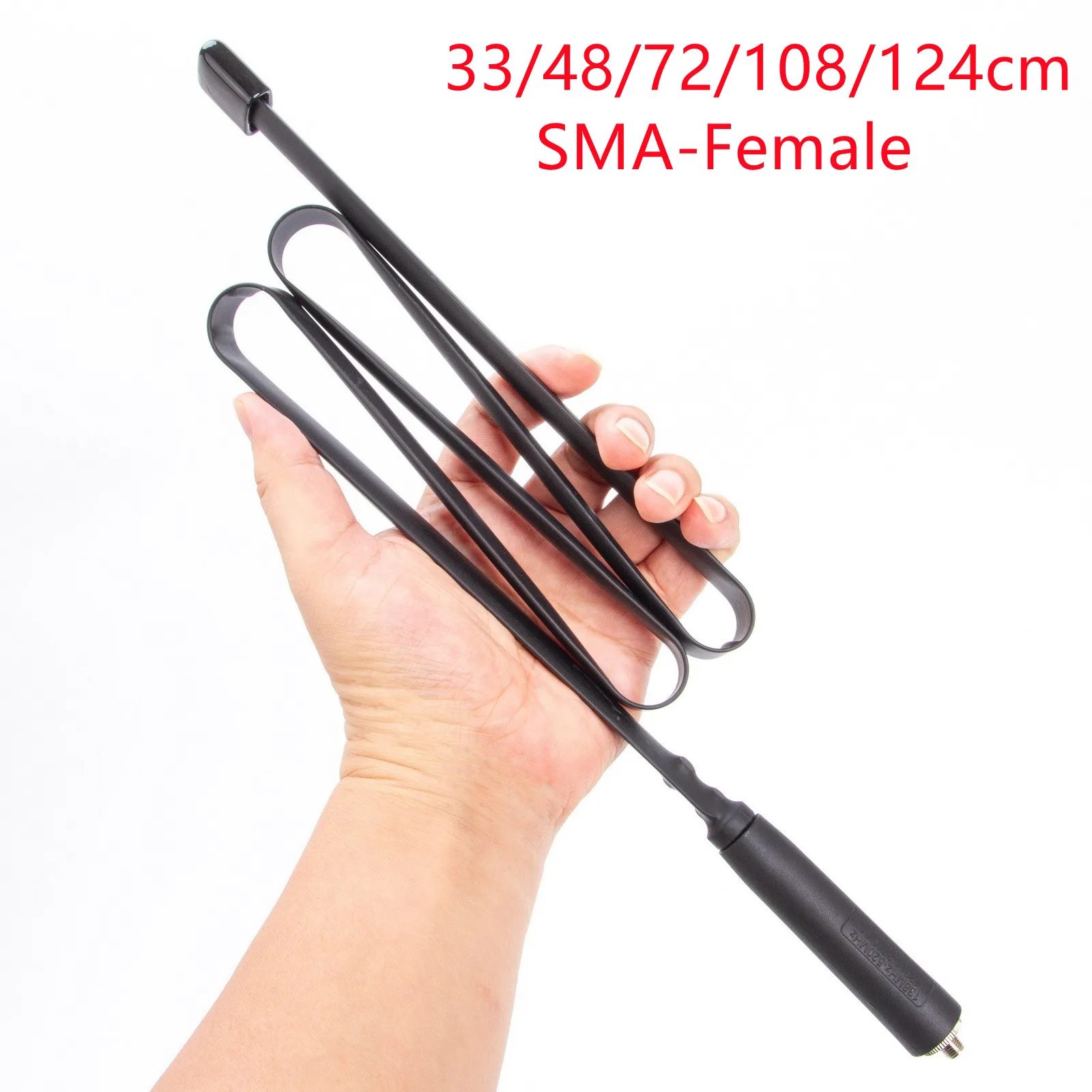 

33/48/72/108/124cm Folding SMA-Female Dual Band CS Tactical Antenna For UV9R,UV9R PLUS UV-5R, UV5RE With 2XRubber Gasket