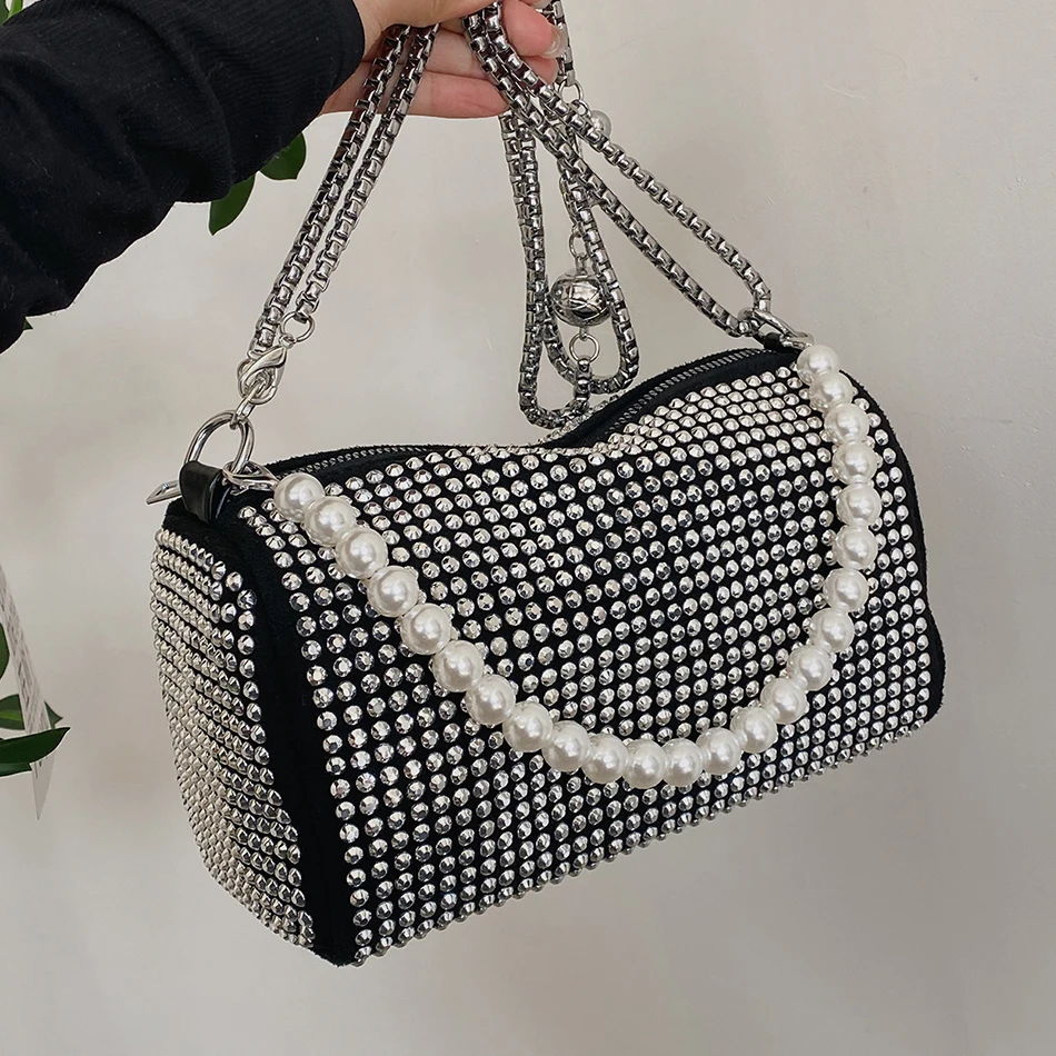 

Роскошные женские сумки-тоуты со стразами, дизайнерские сумки-мессенджеры через плечо для женщин, трендовая женская сумка 2022