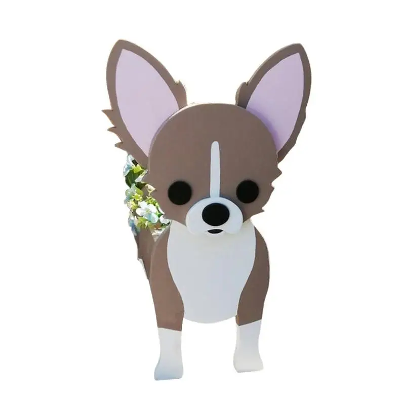 

Dog Shape Garden Pot Puppy Plant Container PVC Planter Cactus Container Succulent Storage Puppy Flower Pot Home Decor Gift For