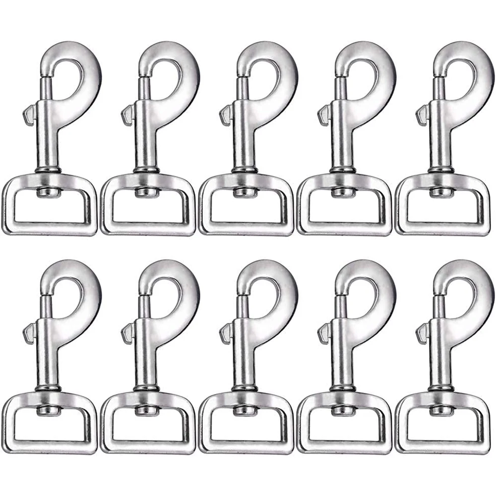 

Swivel Snap Hooks, Metal Heavy Duty Square Eye Clasp Buckle Trigger Clip for Spring Pet Buckle, Key Chain for Linking