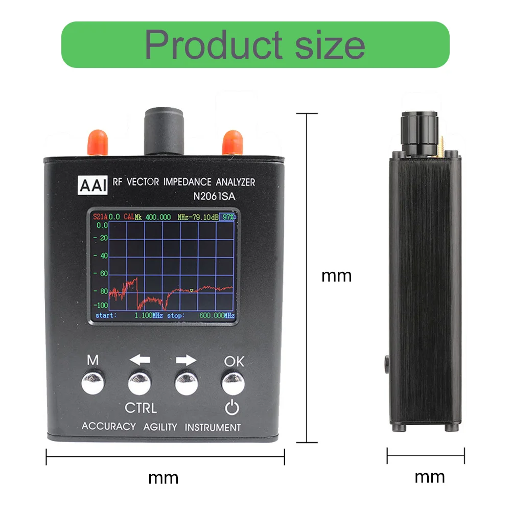 New English Verison N2061SA Short Wave Antenna Analyzer Meter Tester 1.1MHz~1300MHz UV RFID Vector Resistance/Impedance /SWR