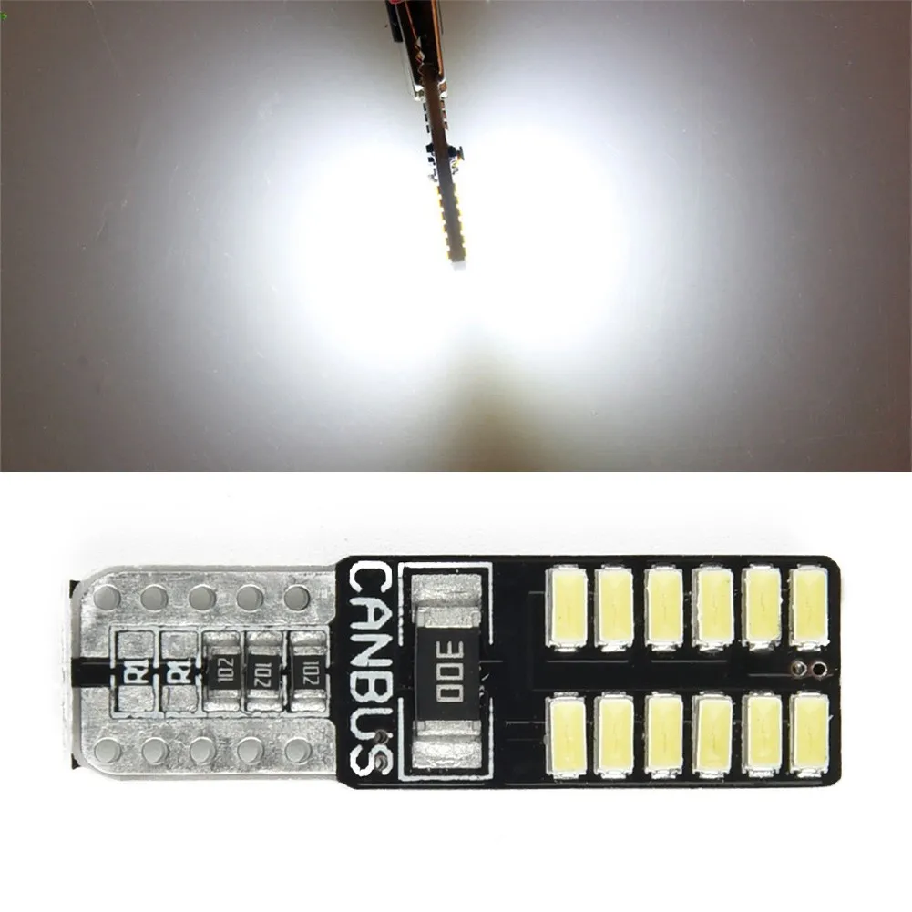 

10X 194 W5W T10-3014-24SMD LED Canbus Error Free Car License Plate Lights Car Light Bulbs Interior Reading Lights High Quality