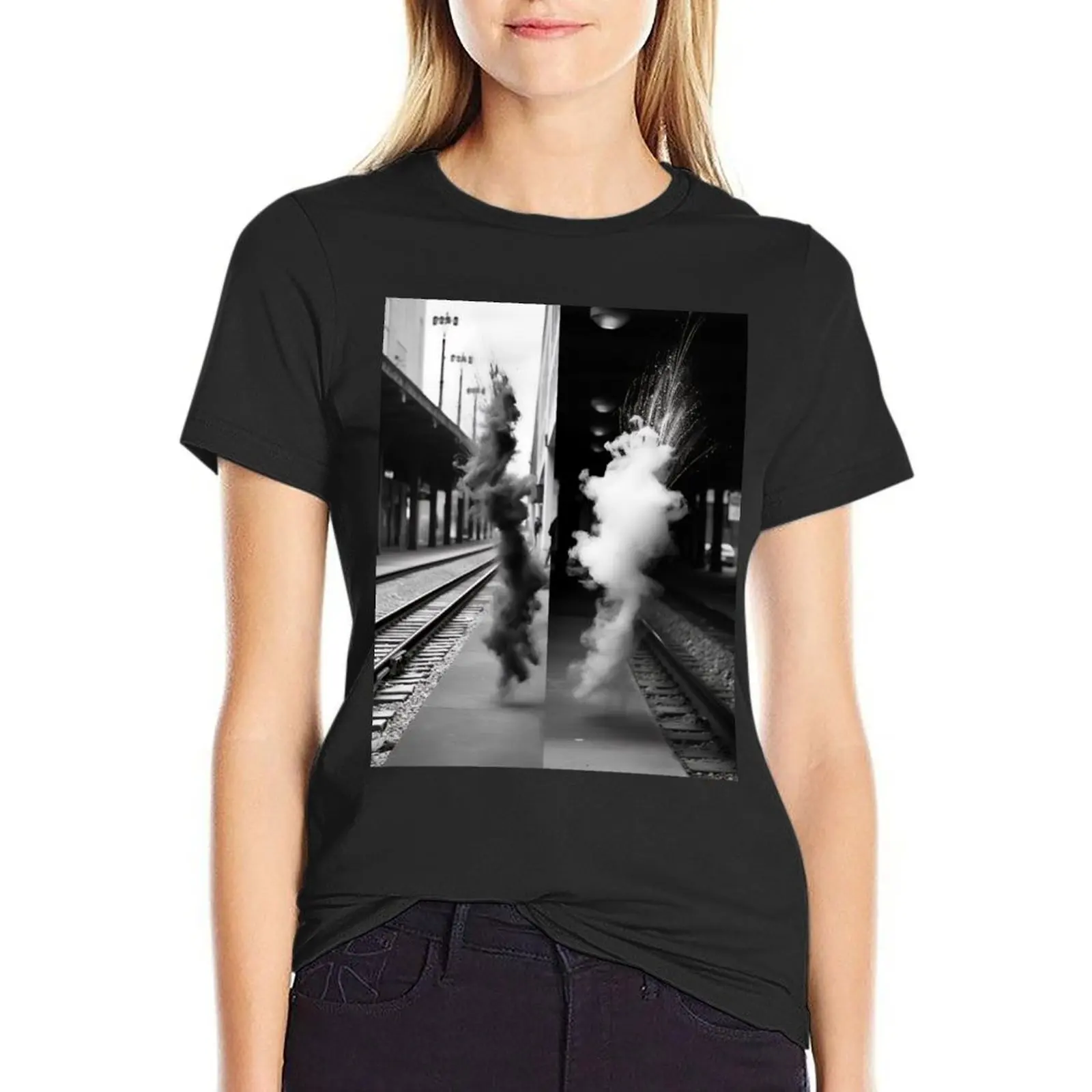 Винтажные белые футболки для женщин явление против существования