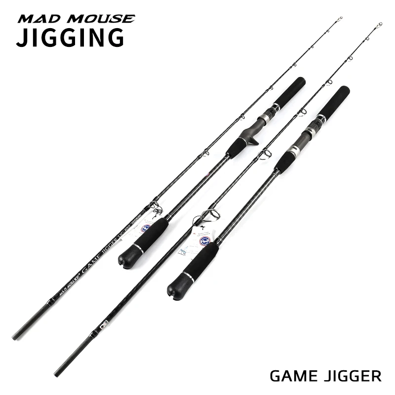 

Madmouse Game Jigger FUJI Jigging Fishing Rod 1.8m Jig 60-200g 20kg Power PE2-4 Ocean Spinning Casting Rod Saltwater Rods