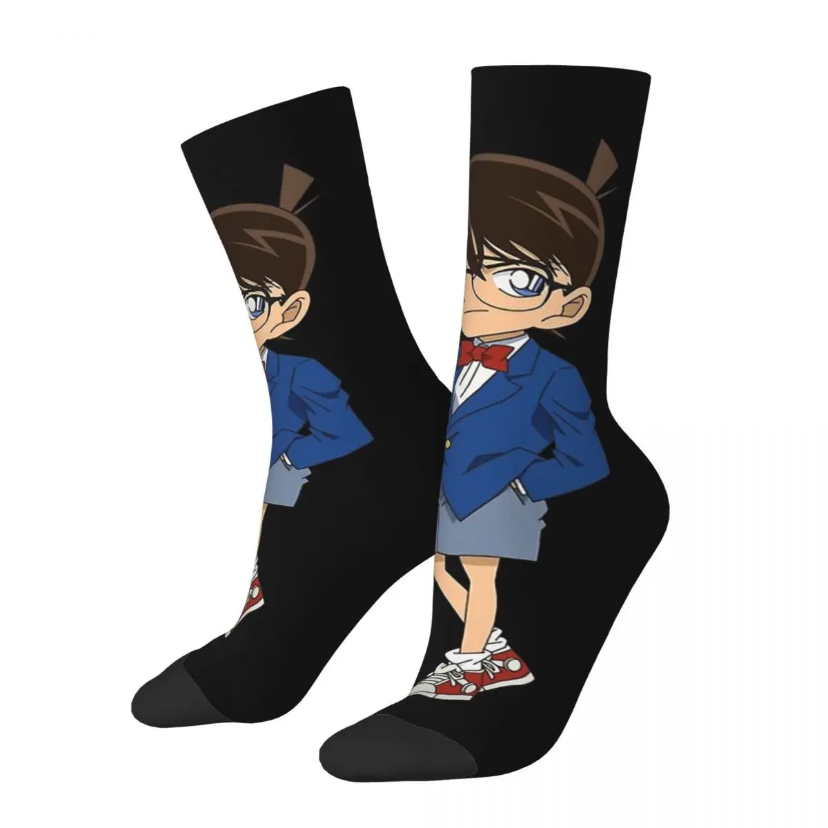 

Conan The Gembok Shinichi Kudo Conan Men Women Socks Cycling Novelty Spring Summer Autumn Winter Stockings Gift