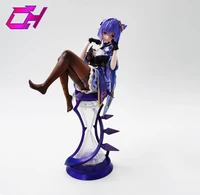 genshin impact keqing hand made model 21cm pvc game peripheral weapon model thunder ornaments can be changed face figure toy