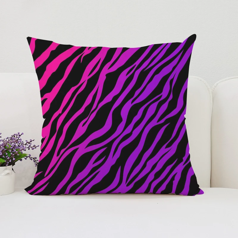 Двусторонняя Декоративная Наволочка С Принтом Zebr 45x45 См Полиэстер Хлопок Для