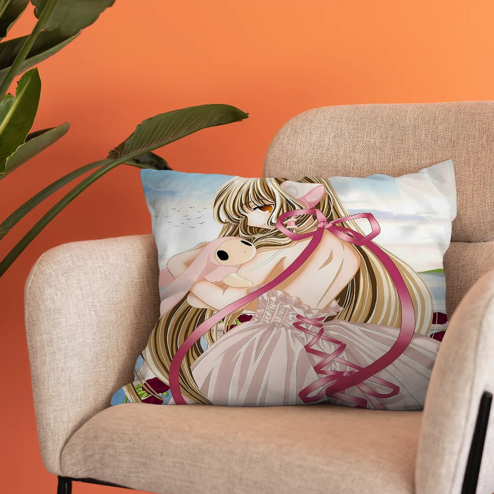 Anime Chobits Pillow Gift Home Office Decoration Bedroom Sofa Car Cushion Cover Case 45x45