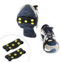 5 stud 1 pair snow ice claw climbing anti slip spikes grips crampon cleats shoes cover for women men boots cover