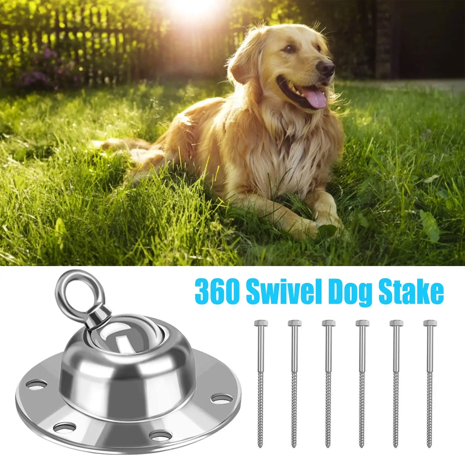 

360 Swivel Dog Stake 360 Swivel Heavy Duty Dog Stakes Heavy Duty Dog Anchor For Yard Dog Tether Holds 1500Lbs Of Pull Force For