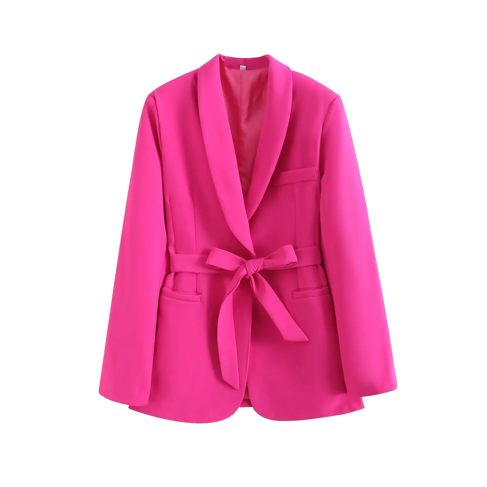 

Autumn Fashion Loose Unlined Suits For Women Office Long Sleeve Blazer Double Breast Women Vintage High Waisted Pant Suits