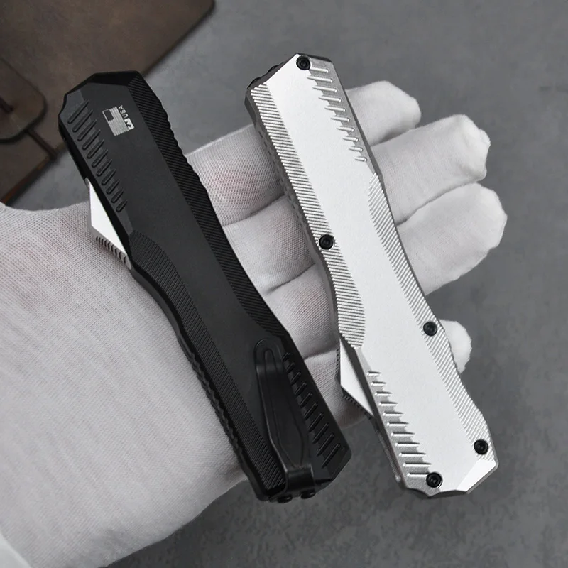 K9000 OTF KnifeTanto/Drop Livewire Stone Wash Открытый Кемпинг Сделано для CPM20CV Алюминиевая ручка с