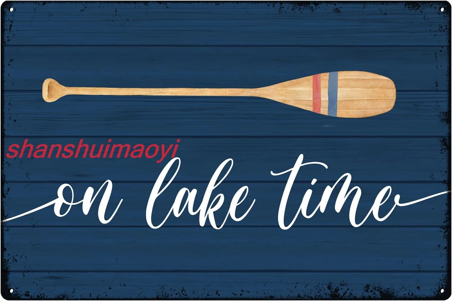 Металлическая вывеска Znzd On Lake Time