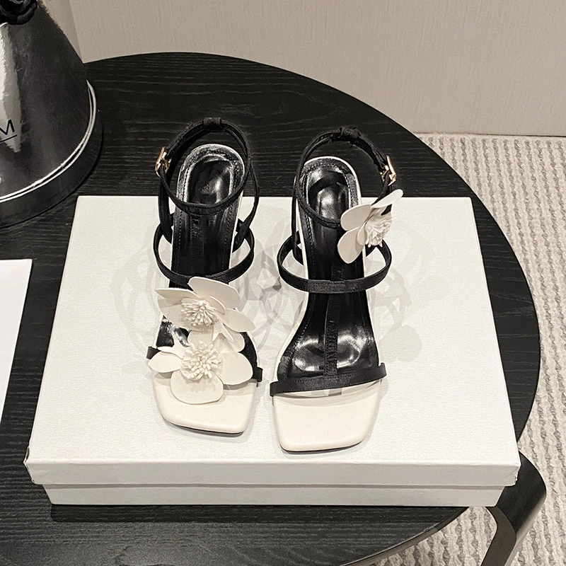 Новые летние женские босоножки на высоком каблуке римские сандалии пикантные