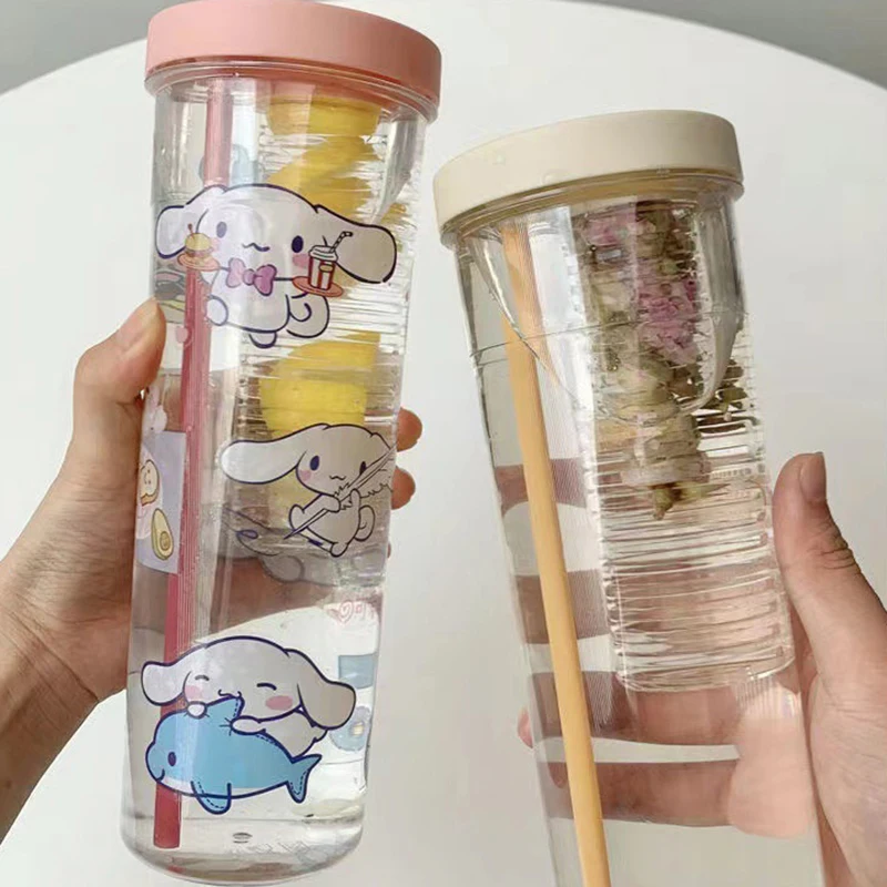 Портативная Спортивная Прозрачная Бутылка Для Воды С Соломенным Заварочным