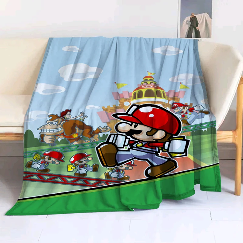 

Nap Blanket for Living Room Marios Game Decorative Sofa Blankets Bedroom Decoration Bedspread on the Bed Throw Fluffy Soft Boho