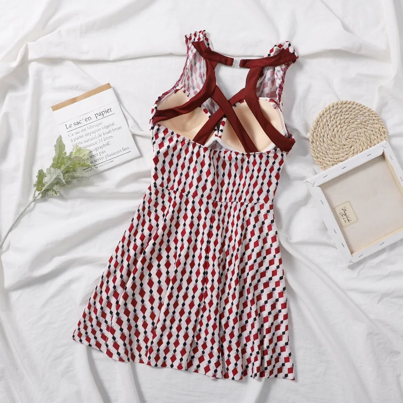 2023 New Solid Plus Size Swimwear Women One Piece Swimsuit Female Large Size Bathing Suit Skirt Beach Wear Swimming Suit Bathers