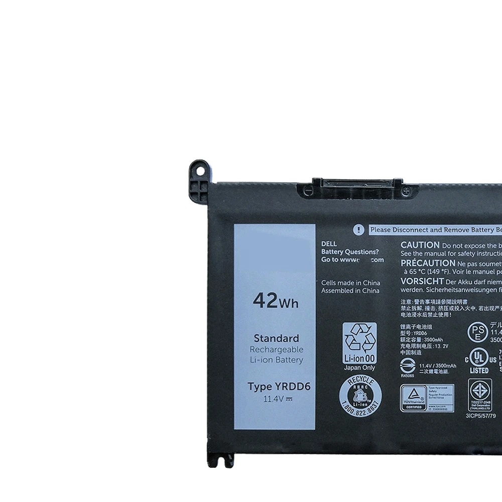 Новый аккумулятор YRDD6 для Dell Inspiron 5482 5480 5481 5485 5491 5591 5593 3583 3310 2 в 1 3493 3582 3593 3793 5584 5493 VM732