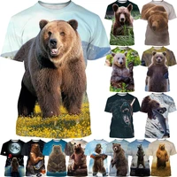 hot sale bears 3d t shirt casual cute animals forest the bears hip hop harajuku style cool round neck unisex funny t shirt