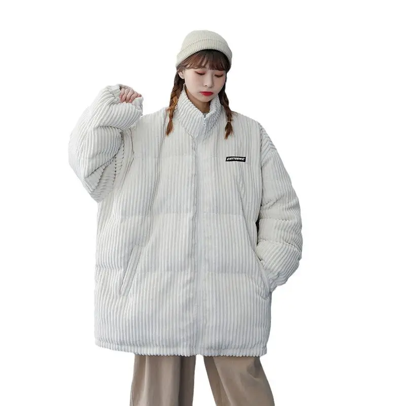Winter Women's Cold Coat Parkas Jackets Super Hot Coats Corduroy Cotton Padded Jacket Harajuku Fashion Thick New