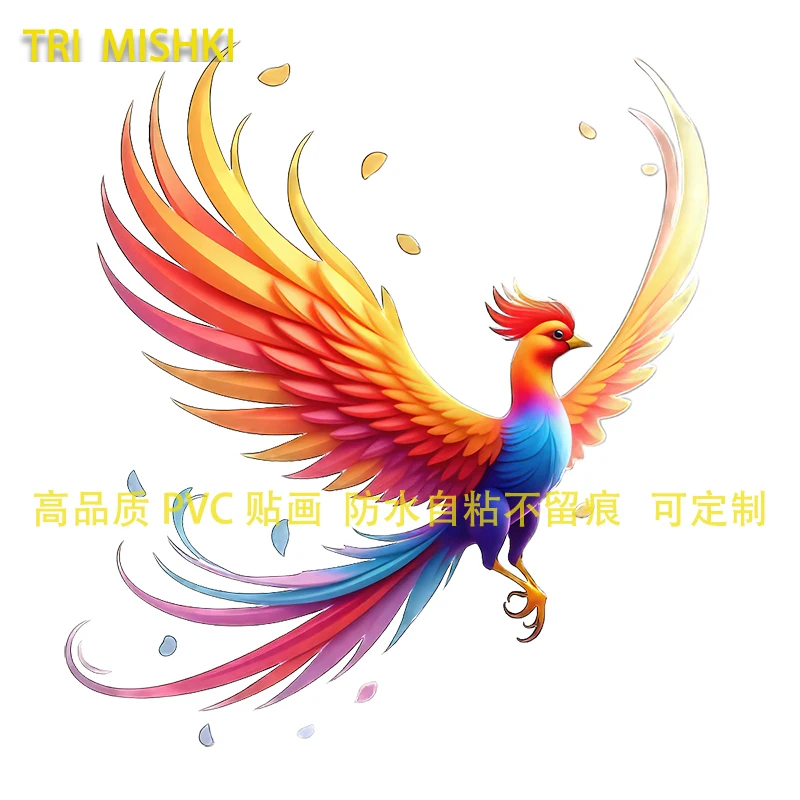 Threeratels красивые элегантные мультяшные наклейки с изображением Феникса для