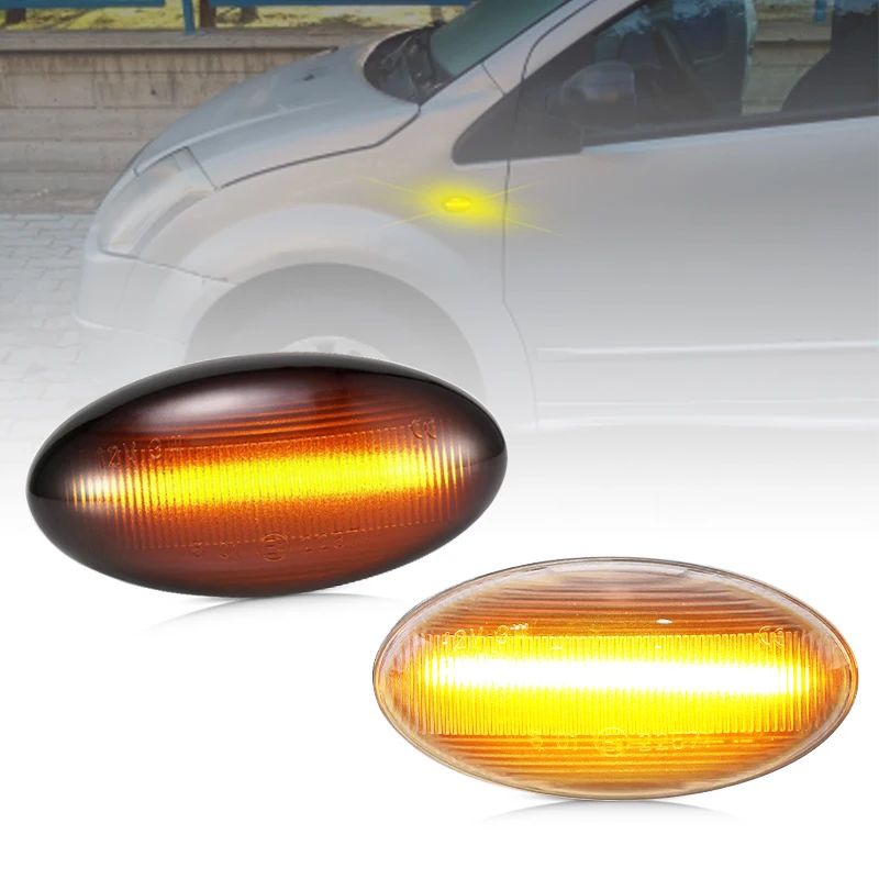 Фото Для Citroen C1 C2 C3 C4 C5 C6 Xsara C-Crosser C-Elysee Berlingo Jumpy Dispatch Spacetourer светодиодный боковой габаритный фонарь освещения крыла №1