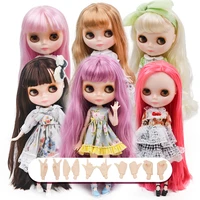yummon blyth doll 16 joint body bjd doll toy white shiny face with extra hands suitable diy change nude doll diy doll girl