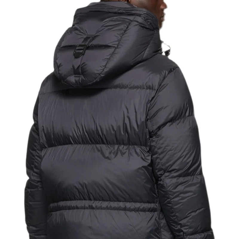off-Season down Jacket Men's Mid-Length Thickened Korean Style Trendy Coat over the Knee Hood Cotton Clothes