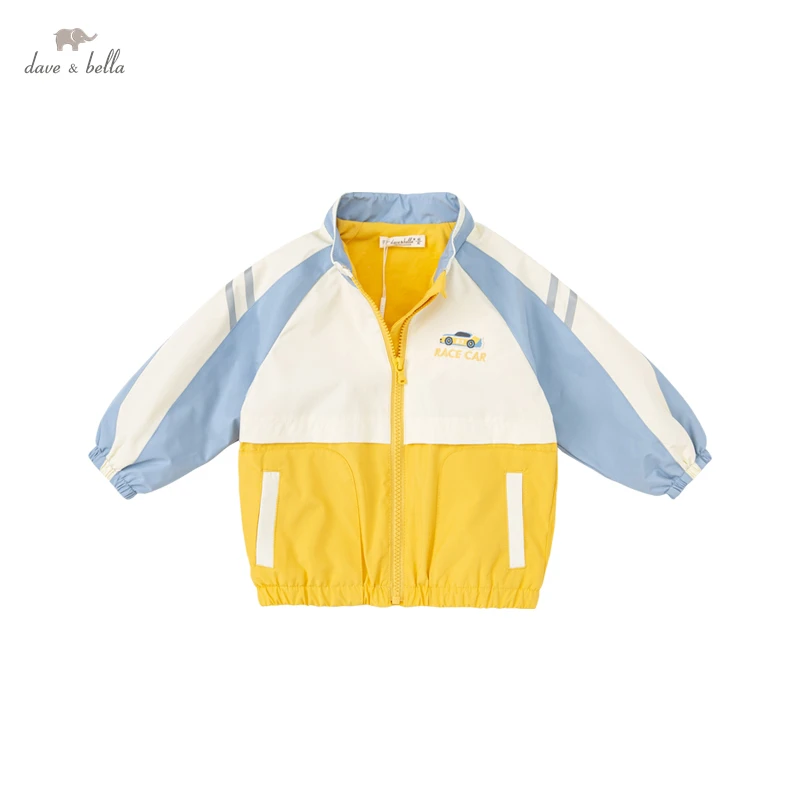 

Dave Bella Spring Autumn Baby Boys Girls Coats Patchwork Zipper Jacket Coat For Kids Children Outerwear 2-11 Years DB3222397