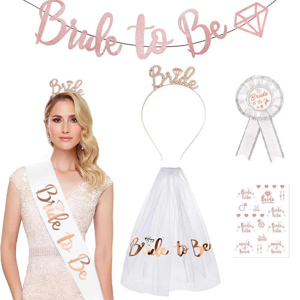 

Комплект для невесты, вуаль, девичник, курица, пояс для невесты, пляжный бассейн, свадебное обручальное украшение для девичвечерние, подарки...