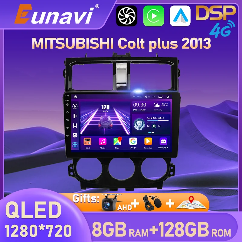 

Eunavi Android Авто GPS навигация для Mitsubishi COLT PLUS 2013 автомобильный Радио мультимедийный плеер головное устройство QLED 2din 2 din Carplay