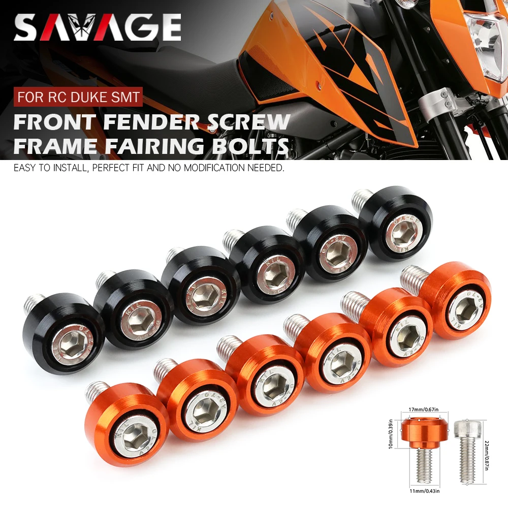 

Front Fender Frame Fairing Screws For RC 390 200 125 DUKE 690 990 SUPUER DUKE SUPERMOTO Motorcycle Accessories Washer Bolts