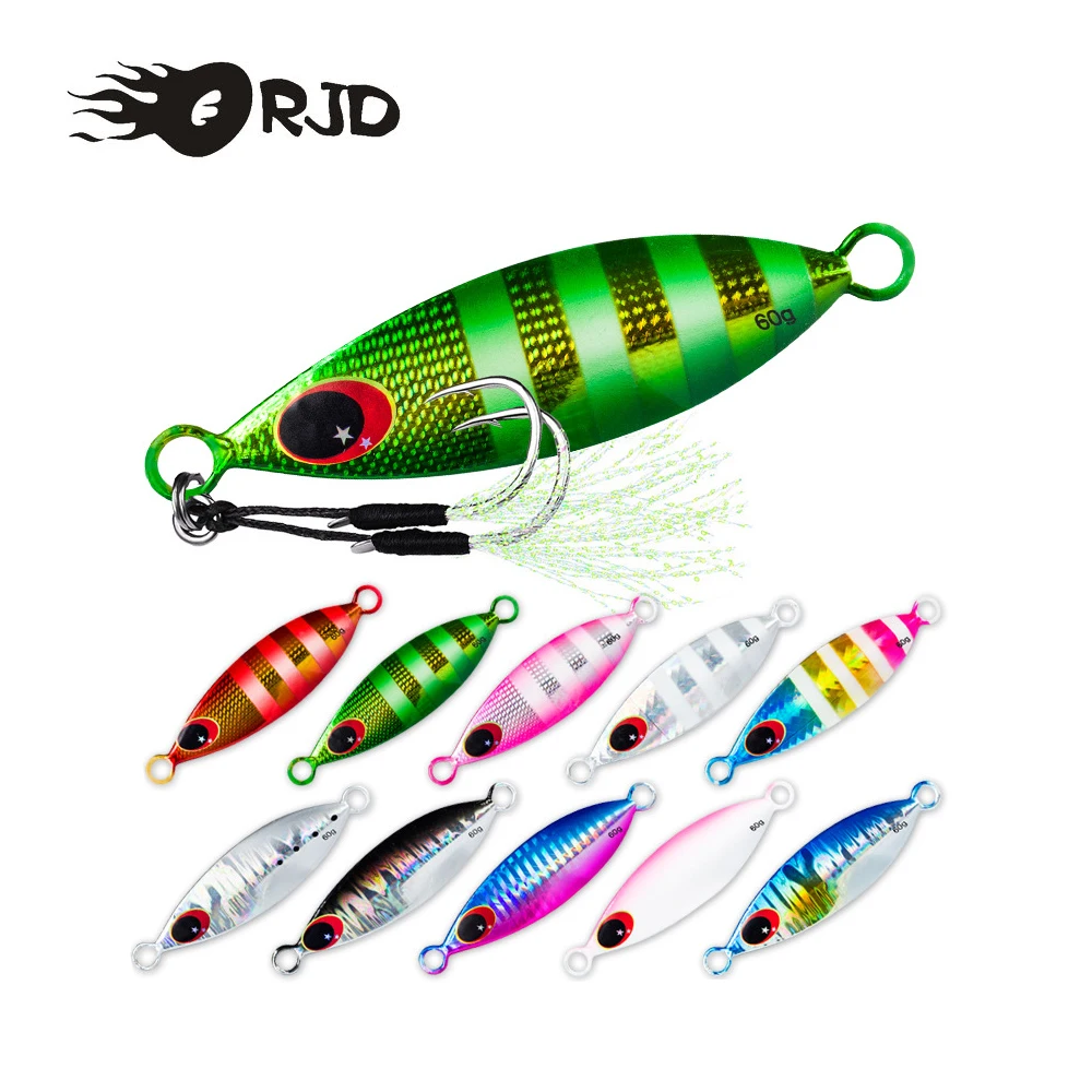 

ORJD Japan Metal Casting Fishing Lures 10g-60g Artifical Hard Spoon Bionics Bait Tuna Bass Slow Jig Sinking Fishing Track Tools