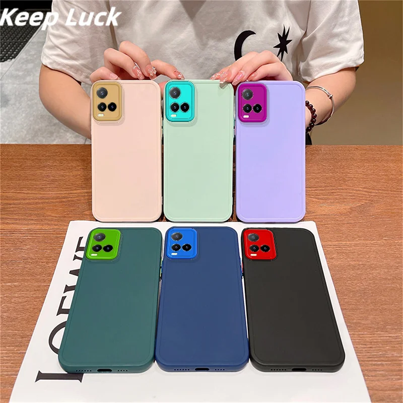 

Luxury Candy Color Silicone Phone Case For vivo Y33S Y20 Y11 Y15S Y15A Y21 Y21S Y31 Y51A V23 V23Pro V21E V23E Shockproof Cover