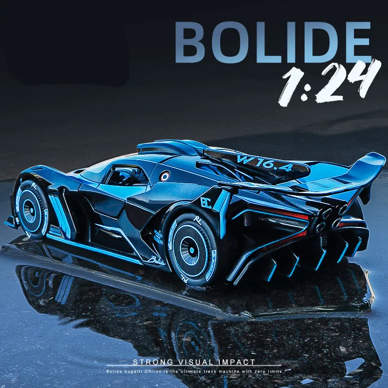 

1:24 Bugatti Bolide Alloy Sports Car Model Diecasts Metal Toy Vehicles Car Model High Simulation Collection Childrens Toy Gift