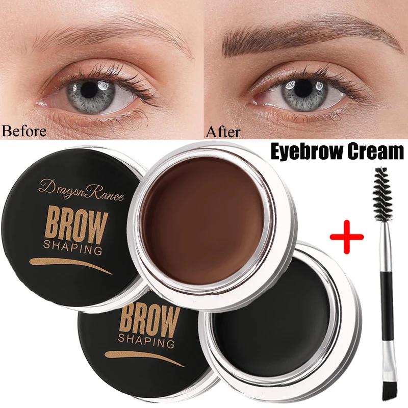 

Sweatproof Eyebrow Cream Wild Eyebrow Wax 6Colors Lasting Wearing Waterproof Natural Eyebrow Styling Soap with Brush Makeup Tool
