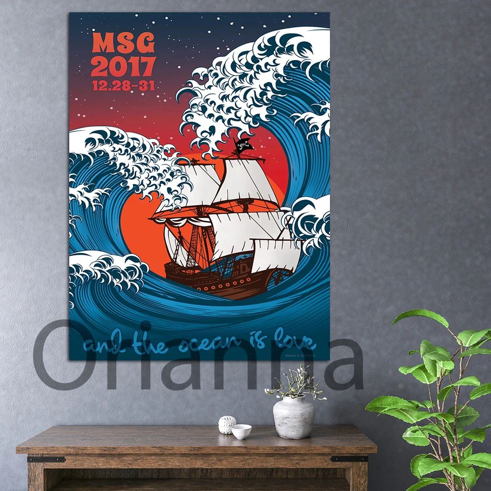 

Модульные картины с принтом парусника волны винтажный пейзаж плакаты домашний декор креативные картины на холсте для гостиной настенное и...