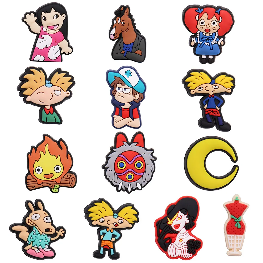 

13 шт., ПВХ, комикс, милая девушка, лошадь, мальчик, огонь, луна, японское аниме, магниты для холодильника, строительные подарки