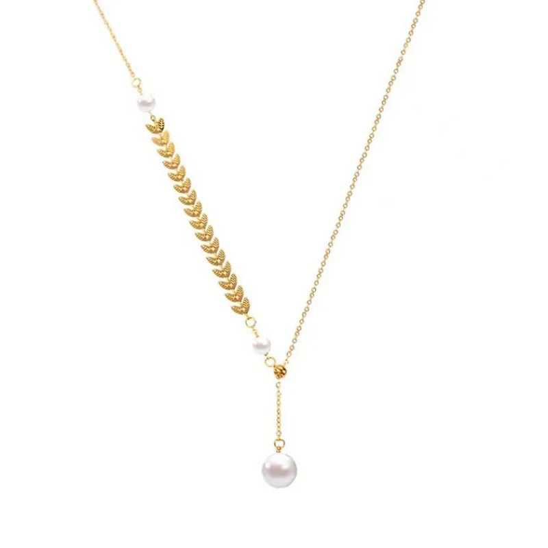 

ZHIXI New Pure 18K Gold Necklace AU750 8-9mm Natural Freshawater Pearl Pendant Fine Jewelry Women's Party Gifts X546
