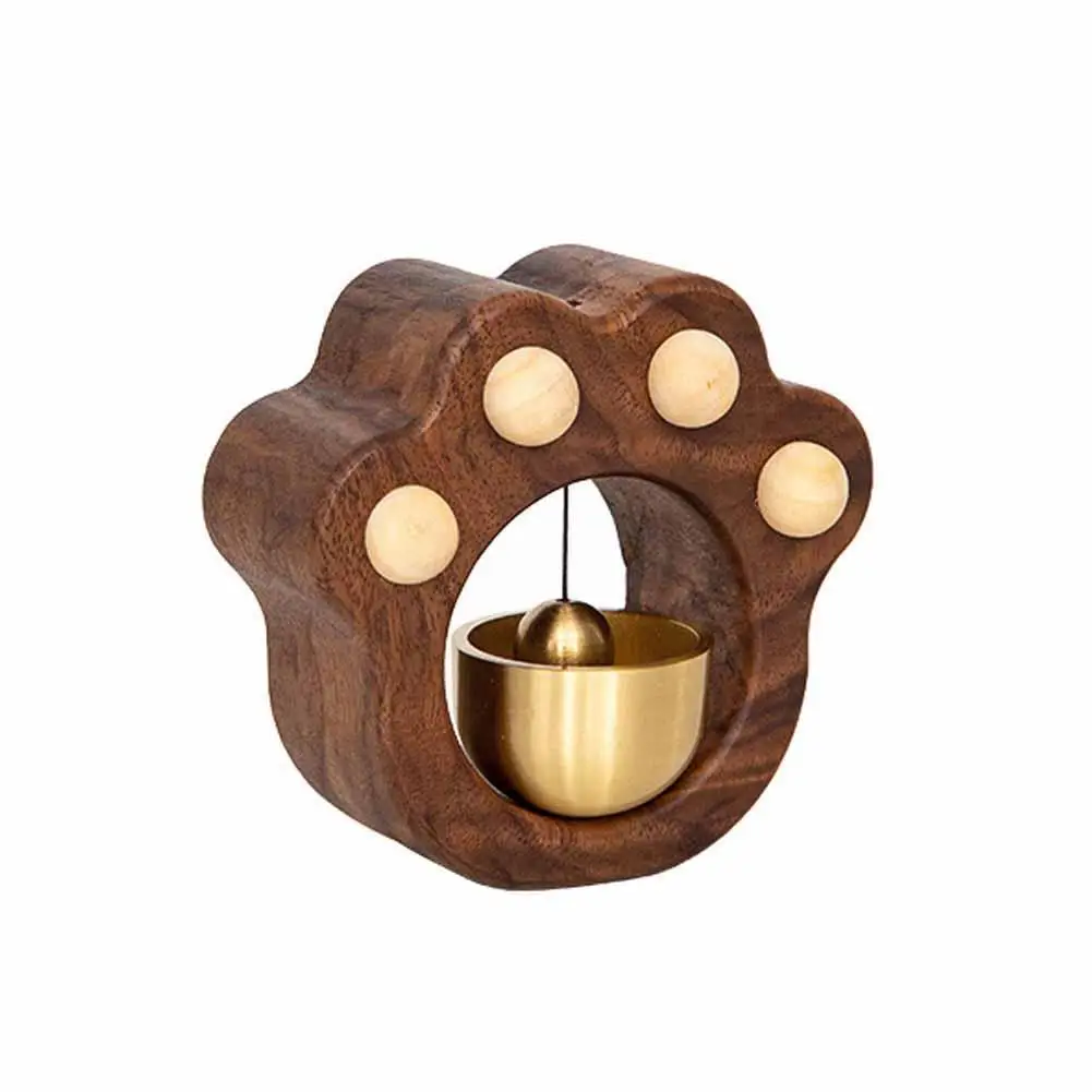 

Creative Dopamine Cat Claw Entry Doorbell Wooden Doorbell Attached Wind Chime Shopkeepers Bell For Wardrobe Office L4D0