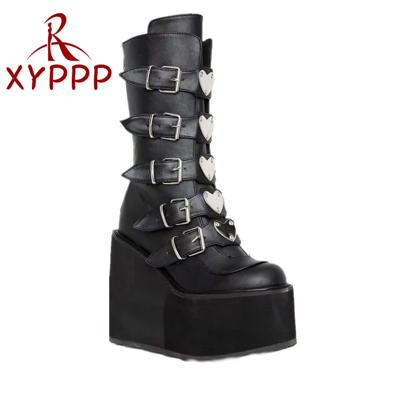 

2022 женские ботинки на толстой подошве с круглым носком, модные трендовые женские популярные однотонные классные ботинки для выступлений, ж...