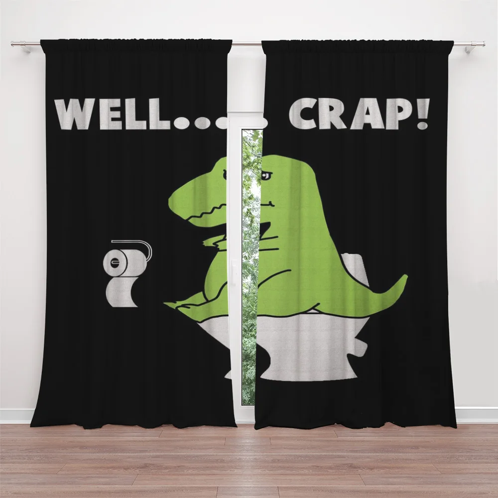 Занавеска T Rex Funny Toilet Sign для декора гостиной и спальни с принтом в 3D и возможностью заказа с доставкой.