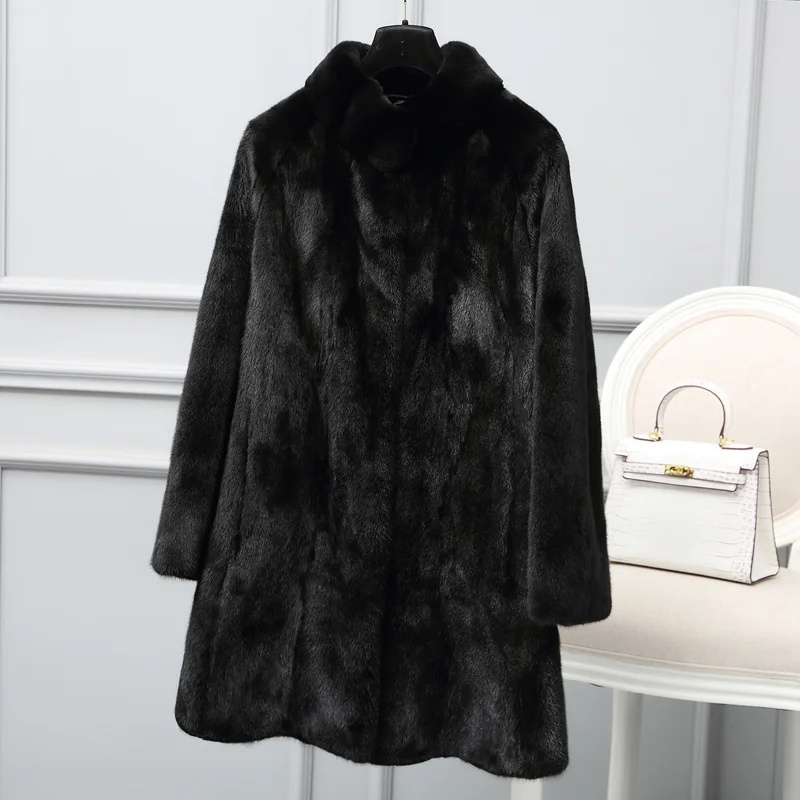 

coat whole Mink long imported bristle 2023 women's clothing outerwear jacket coats winter new fur